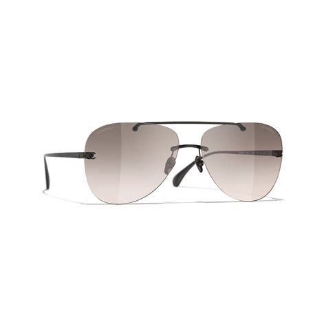 CHANEL Sunglasses: Pilot Sunglasses, titanium